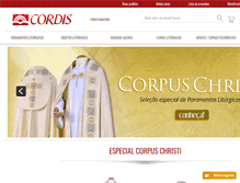 Tablet Screenshot of cordis.com.br